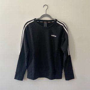 Adidas Crew Neck Sweatshirt (Black/White - Sz. S)